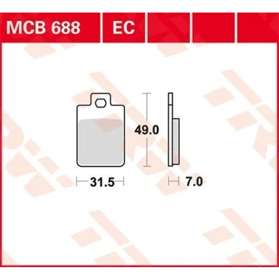 Bilde av TRW Organic Allround MCB688 Bremseklosser
