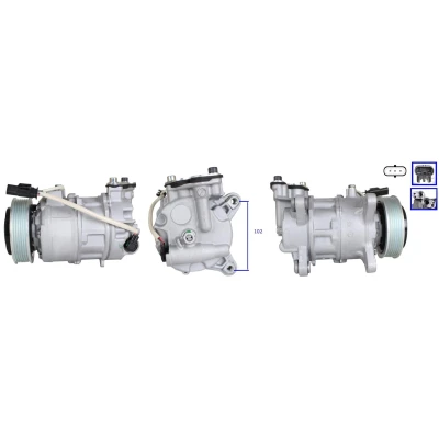 Bilde av DRI 700511052 Kompressor PAG 46 YF R134a, R1234yf med tetning BMW: 5 Touring, Sedan, X2