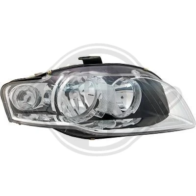 Bilde av DIEDERICHS 1017382 Frontlykter høyre H7/H7 Halogen hvit for høyrekjøring med motor høydejustering hovedlys AUDI: A4 B7 Avant, B6/B7 Cabrio