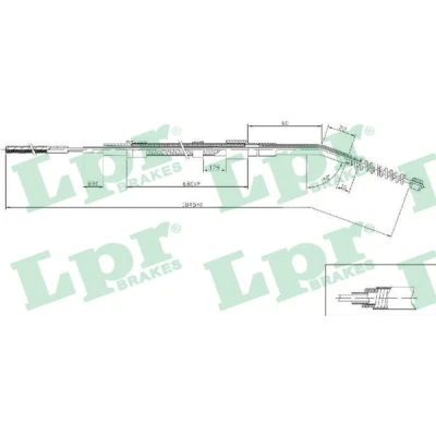 Bilde av LPR C0067B Bremsekabel 1840/775 Trommelbrems BMW: 3 Sedan, Touring, Cabrio