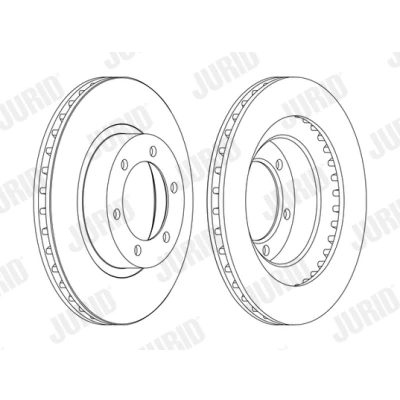 Bilde av JURID 562743JC Bremseskiver 338 28 6 139,7 ventilert belagt uten skruer TOYOTA: Land Cruiser Prado 120, 150