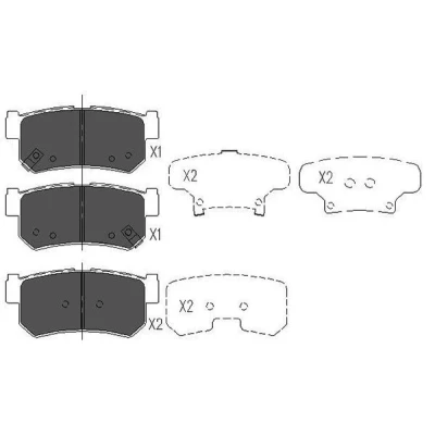 Bilde av KAVO PARTS KBP 7501 Bremseklosser med akustisk slitasjevarsel SSANGYONG: Rexton / 2, W, Actyon Sports I Pick up