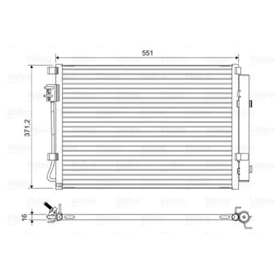 Bilde av VALEO 822581 Kondensator med tørker Aluminium 371