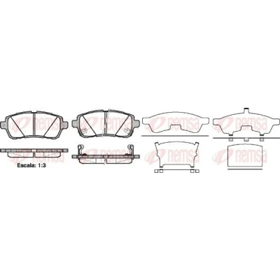 Bilde av REMSA 1281.02 Bremseklosser framaksel inkl. slitasjevarselkontakt med klistrefolie tilbehør FORD: FIESTA 6, SUZUKI: SWIFT 4, 5