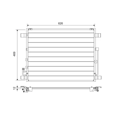 Bilde av VALEO 822724 Kondensator uten tørker Aluminium 469