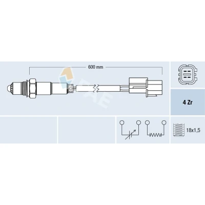 Bilde av Lambdasonde, bak, Høyre hyundai,kia, 39210 38015, 38025, 37523, 38420, 39025, SG 1424, 861