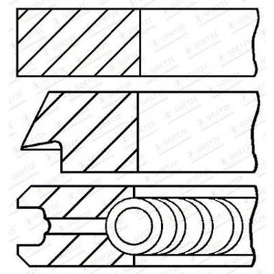 Bilde av GOETZE ENGINE 08 446100 00 Stempelringsett 84 LKZ Ring BMW: 5 Touring, 3 Sedan