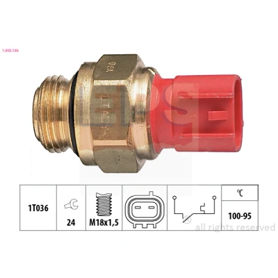 Bilde av EPS 1.850.186 Temperaturbryter, radiator ventilator M18x1,5 Made in Italy OE Equivalent