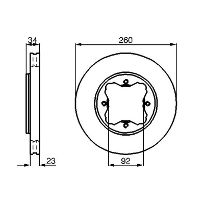 Bilde av Bremseskive, Framaksel, honda accord iv, v, aerodeck coupé rover 600 i, 45251 SM4 000, 010,