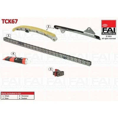 Bilde av FAI AutoParts TCK67 Registerkjedesett med tetning, uten tannhjul simplex, Boltkjede TOYOTA: Yaris II Hatchback, MINI: Hatchback