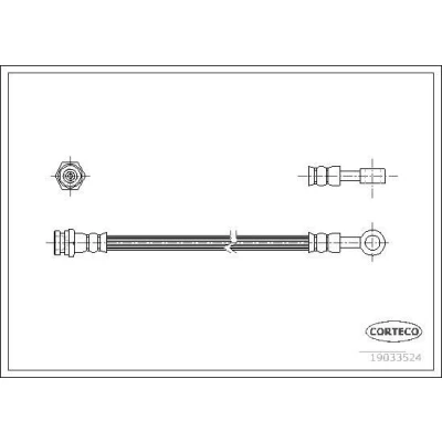 Bilde av CORTECO 19033524 Bremseslange bakaksel 245 KIA: SORENTO 1