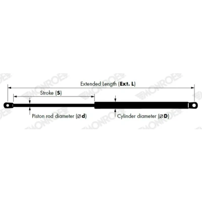 Bilde av MONROE ML6503 Gassfjær 170N 565mm