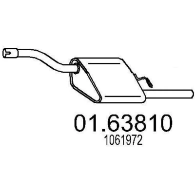 Bilde av MTS 01.63810 Sluttlyddemper 1020 FORD: Focus Mk1 Stasjonsvogn