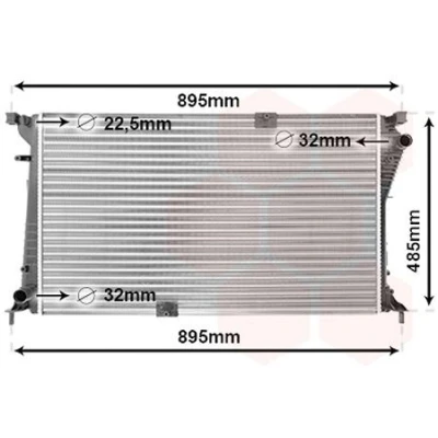 Bilde av VAN WEZEL 43002490 Radiator Aluminium 780 470 35 Kjøleribber satt sammen mekanisk OPEL: Vivaro A Combi, NISSAN: Primastar Minibuss