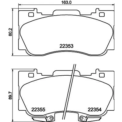 Bilde av HELLA 8DB 355 040 671 Bremseklosser med akustisk slitasjevarsel tilbehør FORD USA: Mustang Mk6 Coupé