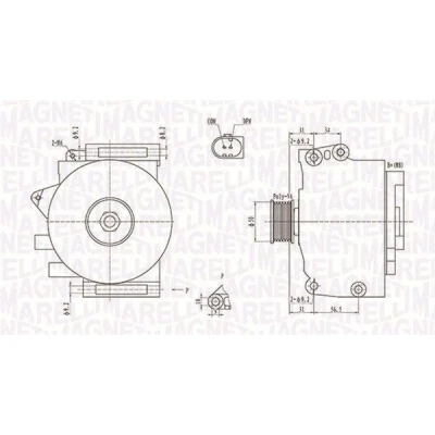 Bilde av MAGNETI MARELLI 063731859010 Dynamo 12V 200A MERCEDES BENZ: E Klasse Sedan, T modell, C Sedan