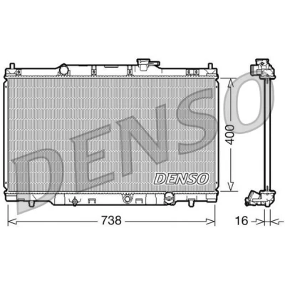 Bilde av DENSO DRM40011 Radiator Aluminium 400 738 16 HONDA: CR V 2