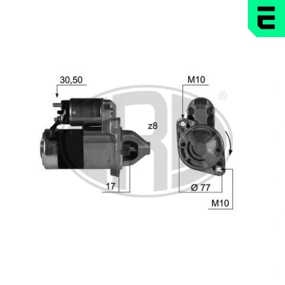 Bilde av ERA 220383A Starter 12 1,2 8 HYUNDAI: Coupe II, Tucson, Matrix