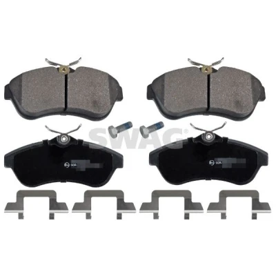 Bilde av SWAG 64 91 6591 Bremseklosser framaksel ekskl. slitasjevarselkontakt med festemateriell CITROËN: C3 II, I Hatchback, Pluriel