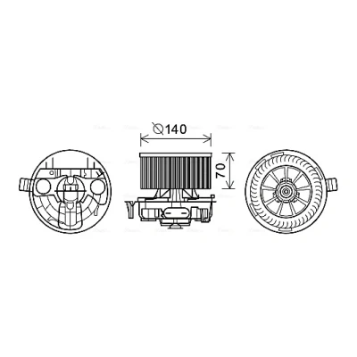 Bilde av PRASCO RT8574 Elektromotor, innendørsvifte 12