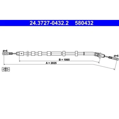Bilde av ATE 24.3727 0432.2 Bremsekabel 2025 MERCEDES BENZ: ML Klasse