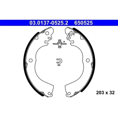 Bilde av ATE 03.0137 0525.2 Bremsesko 203 32 uten vippearm PEUGEOT: iOn Hatchback, MITSUBISHI: i