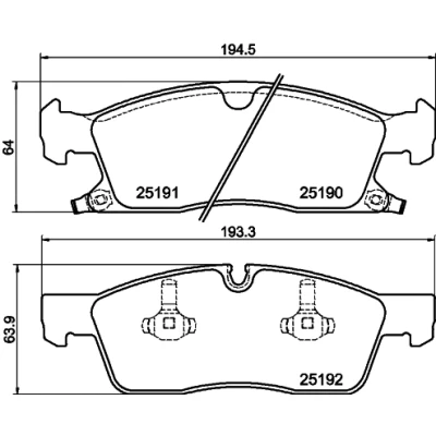 Bilde av HELLA 8DB 355 019 551 Bremseklosser med akustisk slitasjevarsel JEEP: GRAND CHEROKEE 4