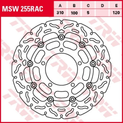 Bilde av TRW MSW255RAC Bremseskiver 310 5