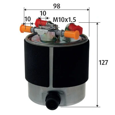 Bilde av VALEO 587616 Drivstoffilter ledningsfilter 10 NISSAN: Qashqai / Qashqai+2 I, NV200 Evalia Minibuss, Varebil Stasjonsvogn