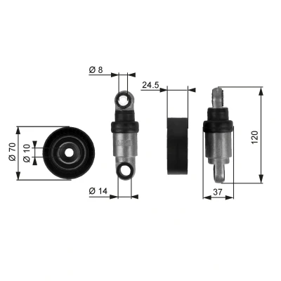 Bilde av GATES FleetRunner Micro V Kit T38242 Strammerull BMW: 5 Sedan, Touring, X5