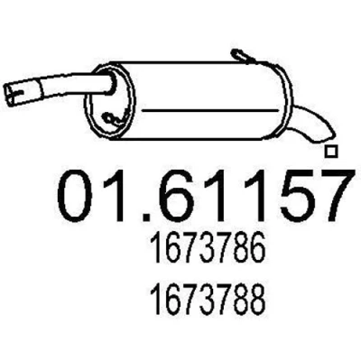 Bilde av MTS 01.61157 Sluttlyddemper 980 FORD: FIESTA 6