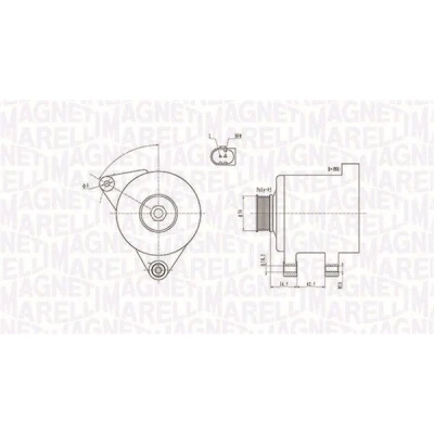 Bilde av MAGNETI MARELLI 063731546010 Dynamo 12V 90A AUDI: A6 C5 Avant, A4 B5 Sedan, VOLKSWAGEN: Passat GP Stasjonsvogn, Sedan