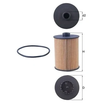 Bilde av MAHLE ORIGINAL OX 983D Oljefilter Filterinnsats VOLKSWAGEN: Passat B7 Variant, Touareg II, Sedan, SKODA: Superb II Stasjonsvogn