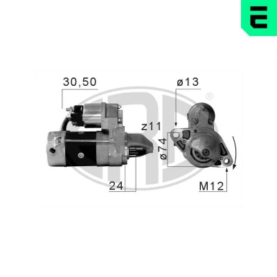 Bilde av ERA 220664A Starter 12 2 11 TOYOTA: Avensis II Station Wagon, Corolla Verso, Sedan