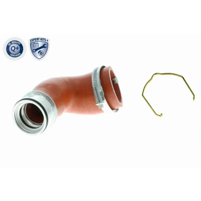 Bilde av VAICO V10 5308 Ladeluftslange gummi med tekstilforsterker klammer VOLKSWAGEN: Golf 5, Passat B6 Variant, Touran I, AUDI: A3 Hatchback