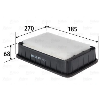 Bilde av VALEO 585442 Luftfilter 68 185 270 Filterinnsats MITSUBISHI: Outlander 2 SUV, Lancer 8 Limousine, 8, PEUGEOT: 4007, CITROËN: C Crosser SUV