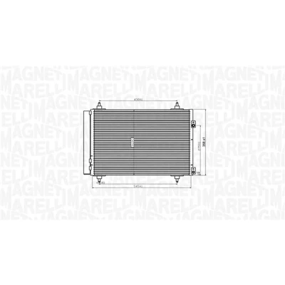 Bilde av MAGNETI MARELLI 350203820000 Kondensator med tørker 545x358x16 358 545 16 PEUGEOT: 5008 I, 3008 308 I Hatchback, CITROËN: C4 Grand Picasso