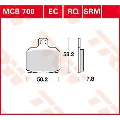 Bilde av TRW Organic Low Budget MCB700EC Bremseklosser