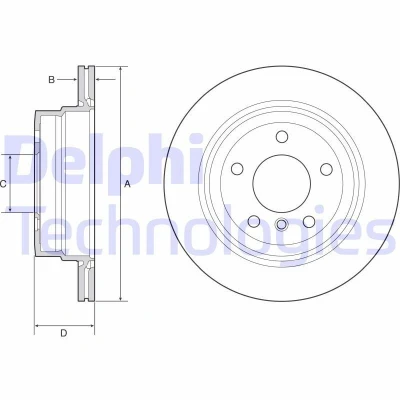 Bilde av DELPHI BG4946C Bremseskiver 300 20 5 ventilert belagt høy karbon uten hjullager, ABS sensorring BMW: 1 Cabrio, Coupé