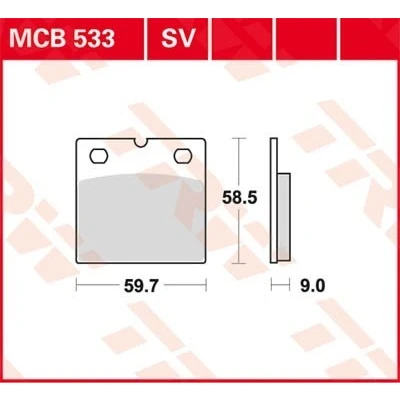Bilde av TRW Organic Allround MCB533 Bremseklosser