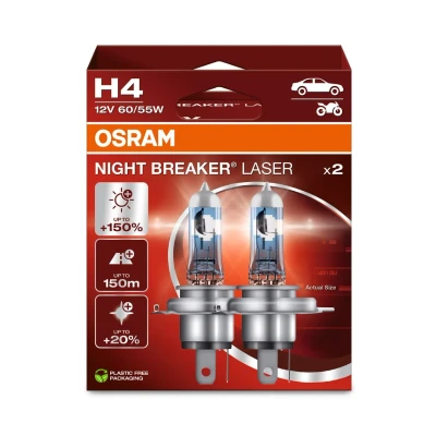 Bilde av Halogenlampe Osram Night Breaker Laser H4 P43t, Universal