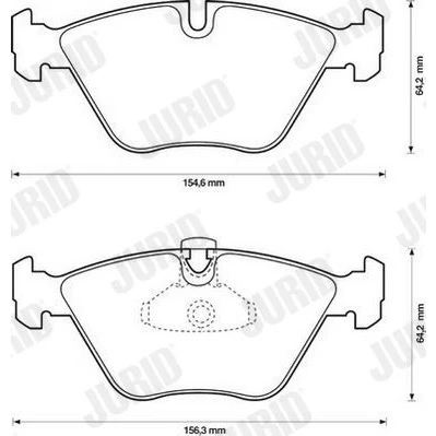 Bilde av JURID 573002J Bremseklosser klargjort for slitasjeindikator uten tilbehør BMW: 5 Touring, Sedan