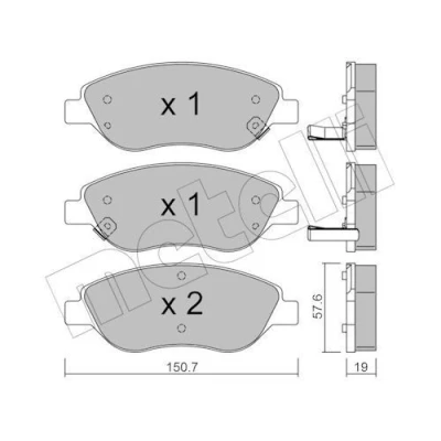 Bilde av Bremseklosser sett METELLI 22 0577 2