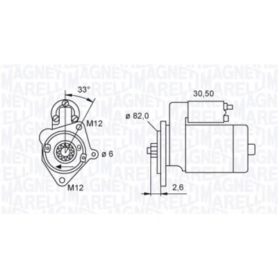 Bilde av MAGNETI MARELLI 063721392010 Starter 12 2 9 AUDI: A4 B7 Avant, B8 A6 C6 Avant