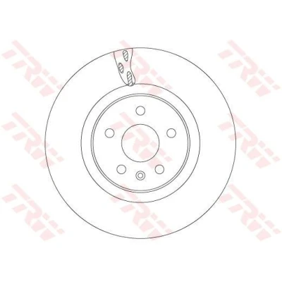 Bilde av TRW DF6700S Bremseskiver 355 32 5 120 ventilert spraylakkert høy karbon TESLA: Model S, X