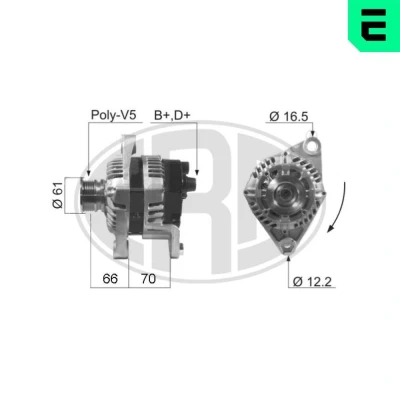 Bilde av ERA 210254A Dynamo 14V 90A