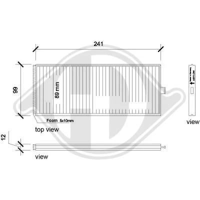 Bilde av DIEDERICHS DCI0217S Kupéfilter pollenfilter 249 99 12 Climate HYUNDAI: Getz