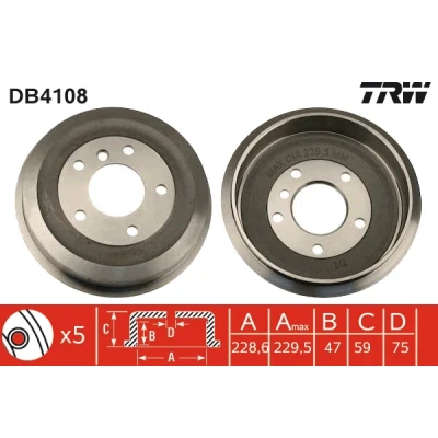 Bilde av TRW DB4108 Bremsetrommel