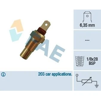Bilde av Kjølevæsketemperatursensor, daihatsu,hyundai,isuzu,kia,lexus,mazda,mitsubishi,opel,piaggio,subaru,suzuki,toyota, 1338507, 21203 AA030, 3