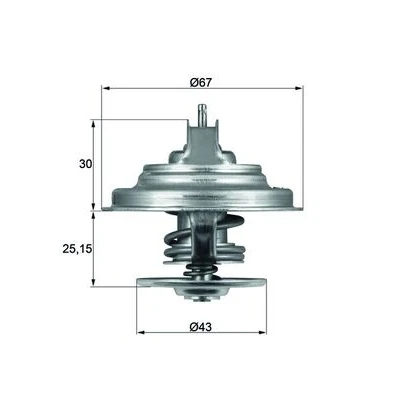 Bilde av MAHLE ORIGINAL TX 31 92D S Termostat 92 67 med tetning